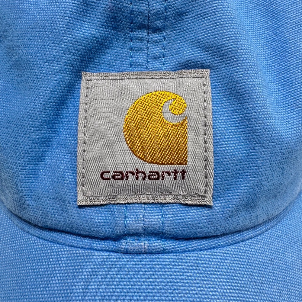 Carhartt Blue Canvas Meshback Adjustable Snapback Trucker Cap Hat AH0286 - Picture 6 of 9